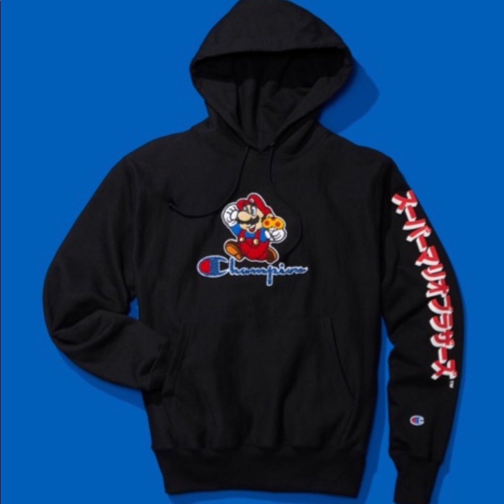 Champion X Super Mario Brothers Hoodie Reverse Weave Hoodie